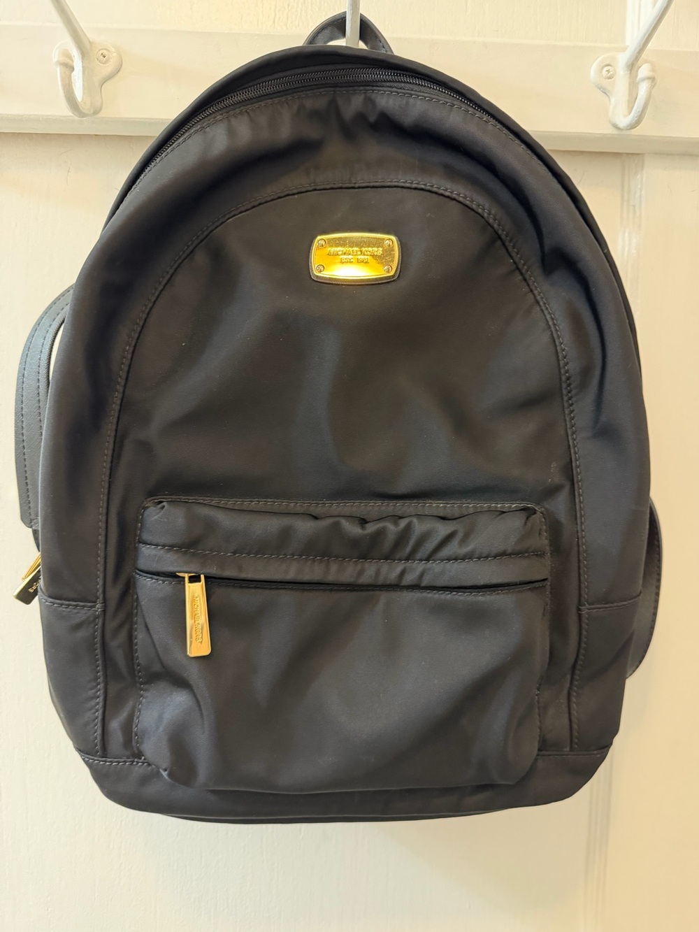Michael Kors Black Leather Backpack